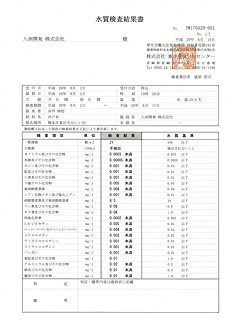 水質試験結果